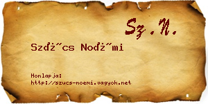 Szűcs Noémi névjegykártya
