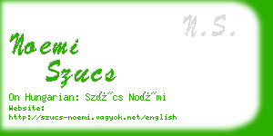 noemi szucs business card